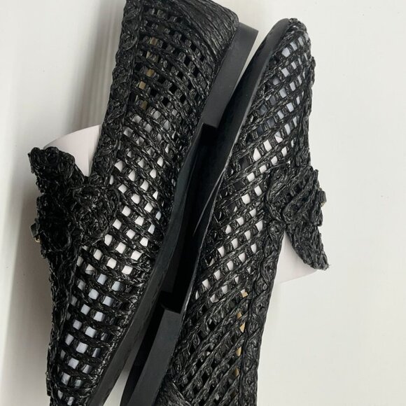 New in Box Aerosoles Hour Raffia Loafer in Black with Size 5 - Picture 10 of 13
